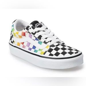 Vans Ward Kids' multi color Checkered Skate Shoes- Little Kid Size 11